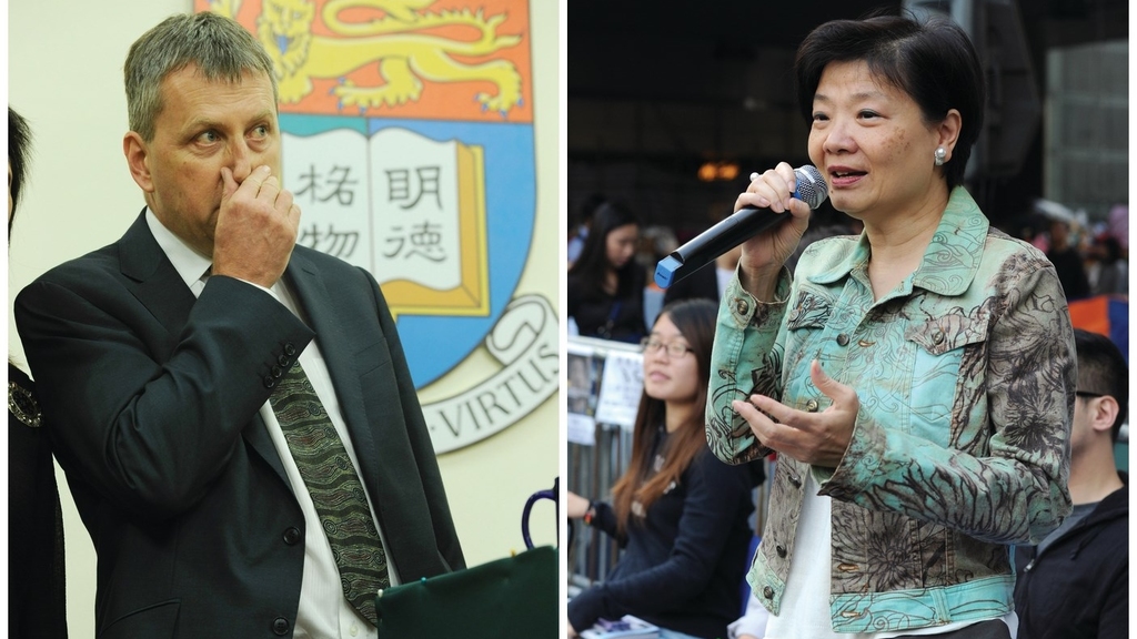 港大校長馬斐森稱，學生圍堵令他想到89年英國希爾斯堡球場「人踩人」慘劇，公民黨主席余若薇近日調查指出，真正罪魁是警察營造慘劇環境。（圖片來源：經濟日報資料室）
