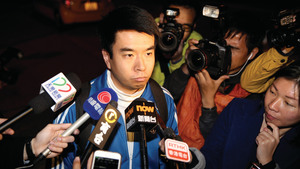 亞視員工Jermery離開時感到不捨。（經濟日報記者攝）
