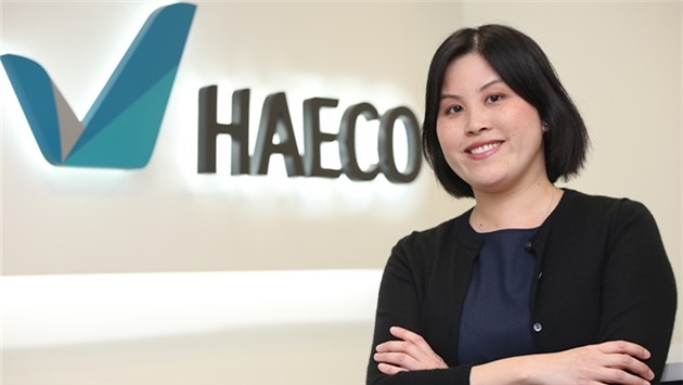 港機工程人力資源經理（招聘）陳韻鈴表示，應徵者需具備有熱誠、活力和團隊精神等特質。（陳靜儀攝）