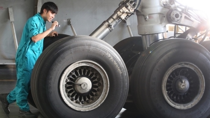 IVE飛機維修工程高級文憑畢業生林成倫。(相片來源: 經濟日報資料室)