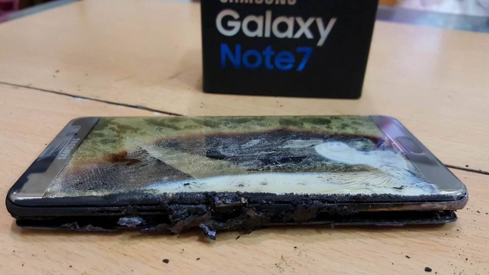 台灣有用戶指其Note 7在未充電情況下突然爆炸（網上圖片）
