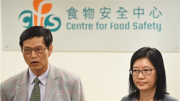 食物安全中心公布，即時暫停江蘇省兩個水產養殖場出產的大閘蟹進口及在港出售。（程志遠攝）