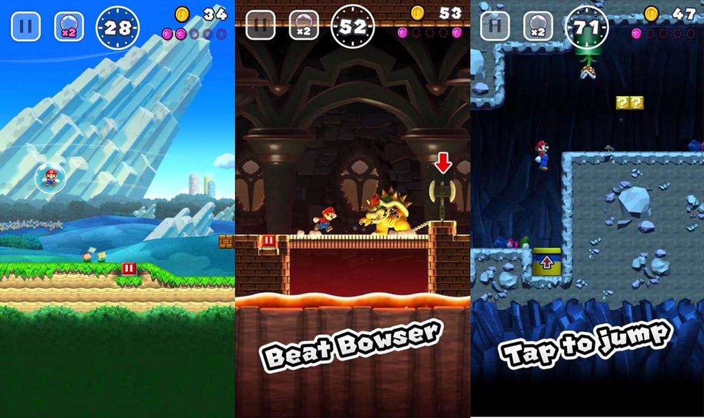 手機版《Super Mario Run》同樣有多種遊戲模式。