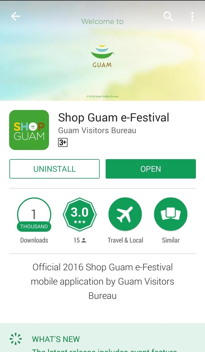 出發前，記著在港免費下載手機程式「Shop Guam」，可享多項食玩買優惠。(周翠玲攝)