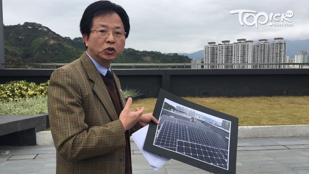 THEi科技學院副校長黃永根指，已有數位環境工程學的學生選擇以環保再生能源為畢業論文的題目，料宿舍的相關設計日後可用作教育用途。（經濟日報記者攝）