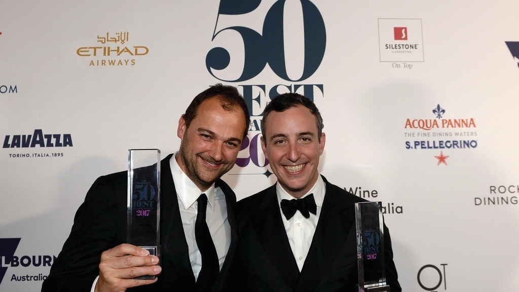 大廚Daniel Humm與拍檔Will Guidara共同開設的Eleven Madison Park，今年獲得全球最佳50餐廳No.1殊榮。(法新社圖片)