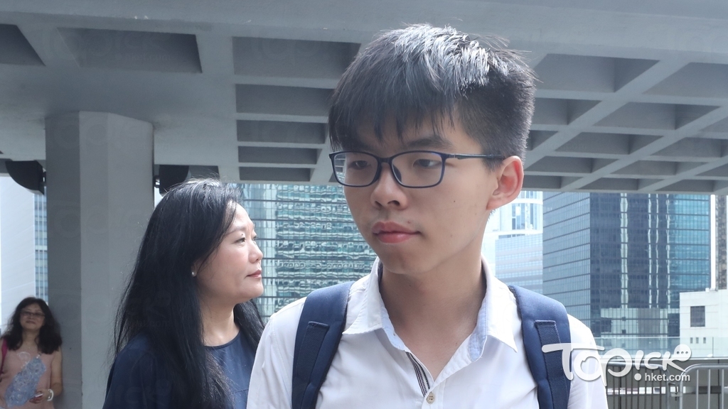 黃之鋒表示即使入獄亦不改爭取民主決心。(林宇翔攝)