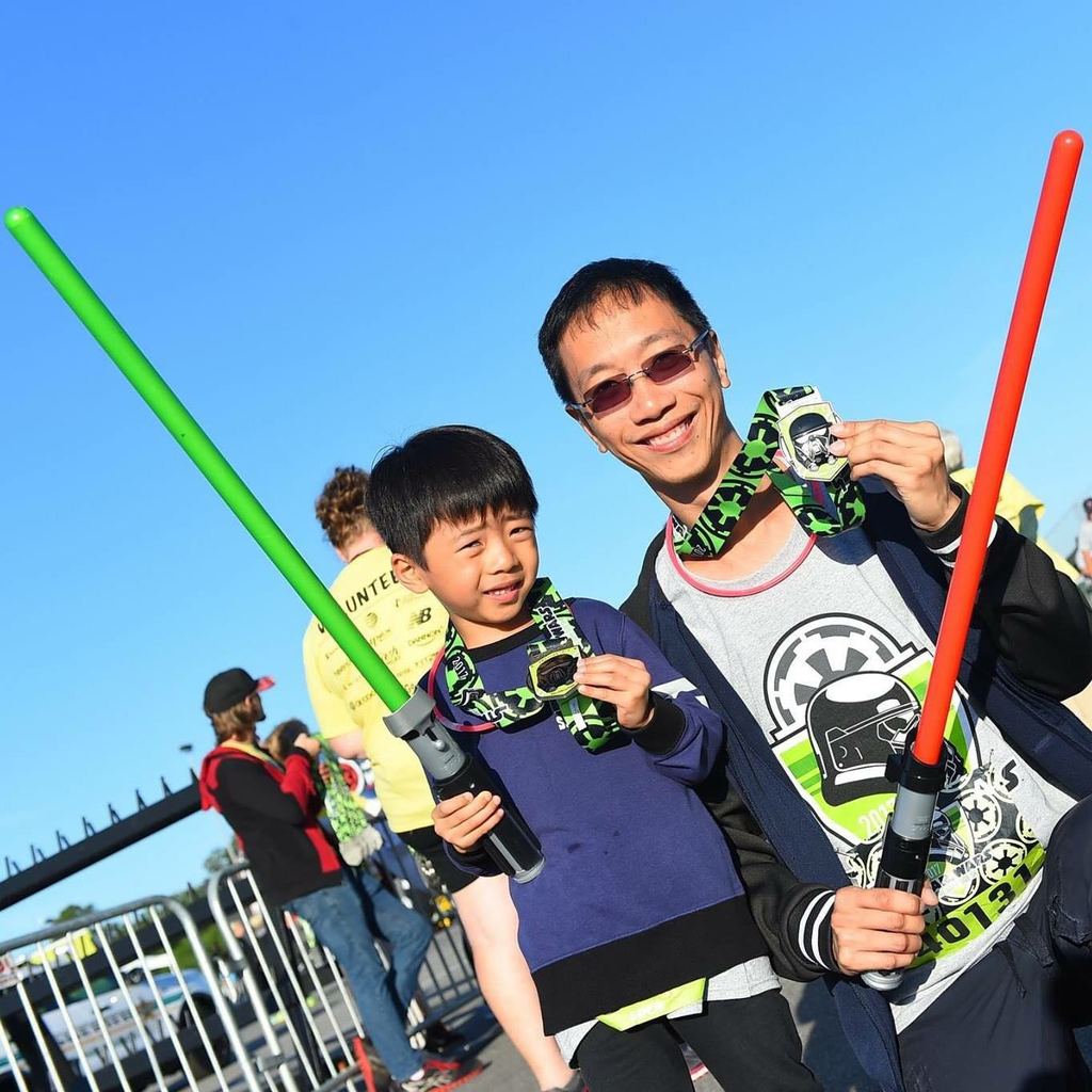 主題跑步活動的故事元素可以吸引到小朋友參加，變成一個豐富的家庭節目。（相片由受訪者提供）