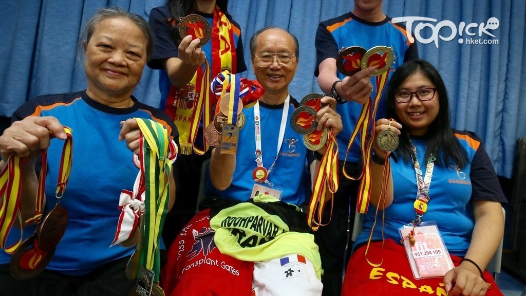 73歲的梁健平（圖中者）是全團最年長的健兒，曾接受換肝手術。（經濟日報記者陳永康攝）