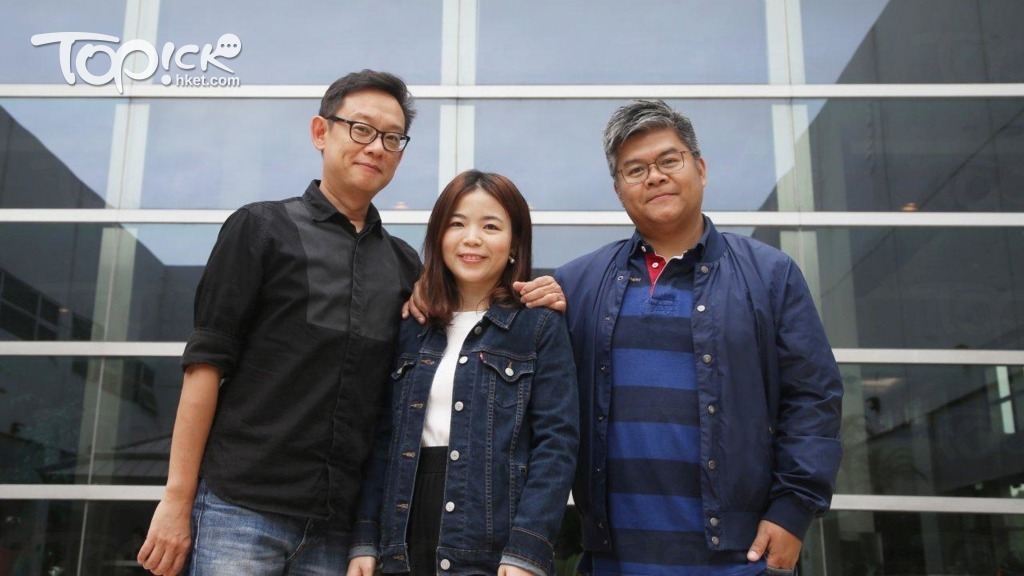 （左起）《降魔的》故事原創者李松年、編審羅佩清、監製方駿釗。（陳智良 攝）