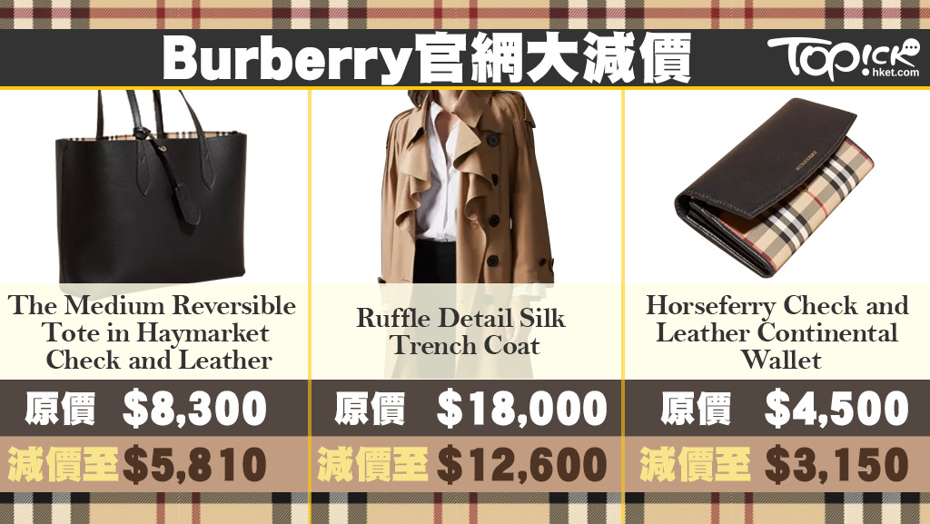 Burberry官網大減價女裝乾濕褸平5,400元- 香港經濟日報- TOPick - 休閒消費- D171221