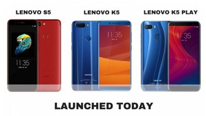 Lenovo日前在北京一口氣發布S5、K5、K5 Play等三款手機，更宣稱S5是第一款「區塊鏈（blockchain）手機」。（網上截圖）