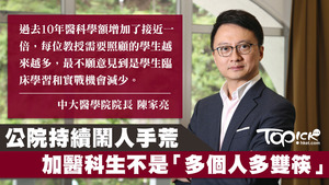 陳家亮表示，提升醫療教學設施才可吸引世界級的醫學教授來港任教。（中大醫學院Facebook圖片）