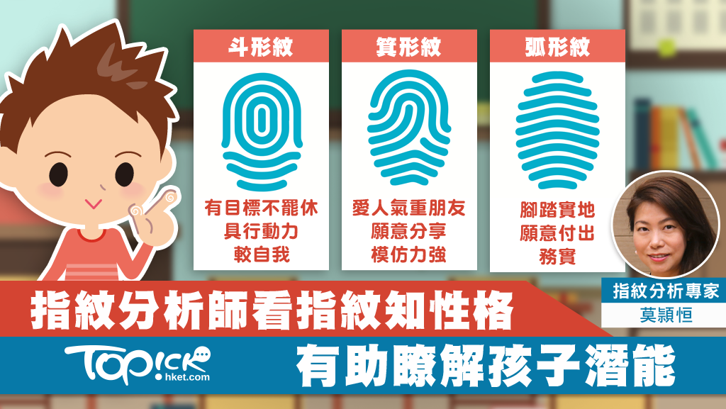 指紋蘊含性格特徵 指紋分析師助瞭解孩子性格潛能【有片】
