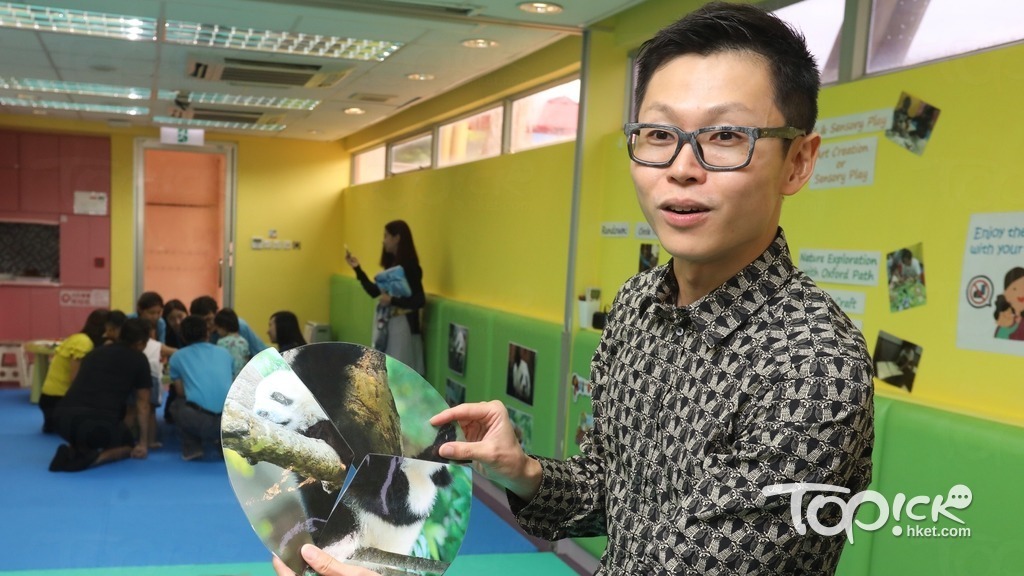 教大幼兒教育學系助理教授黃國成指，幼兒在班上可參與拼圖，完成任務亦可建立自信心。（張永康攝）