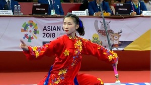 莫宛螢為香港搞下今屆亞運會第2面獎牌。（有線電視截圖）