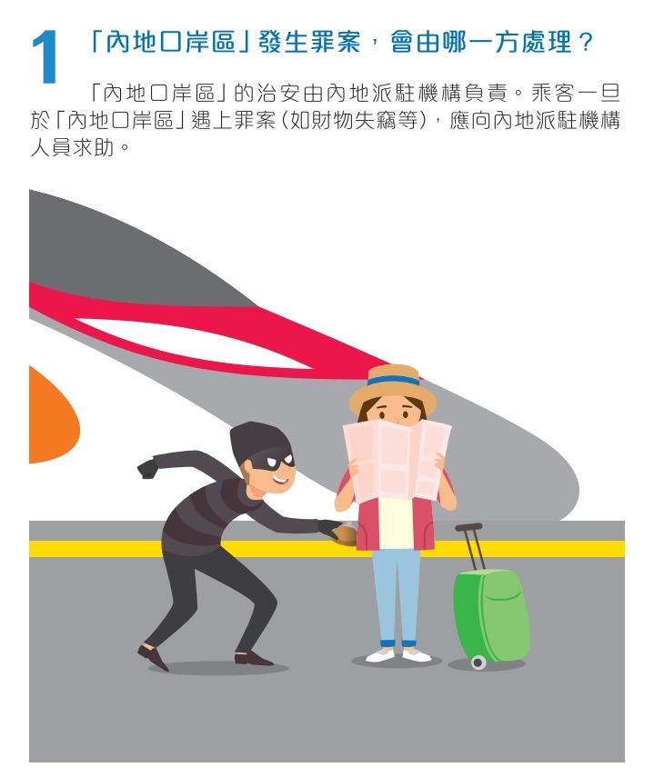 內地口岸區罪案，由內地人員處理。
