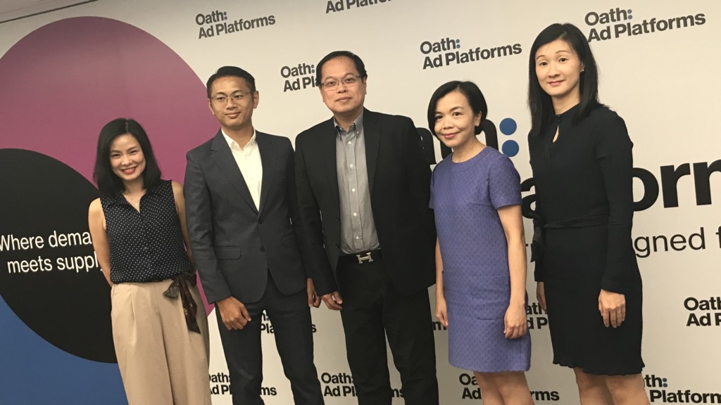 Oath香港昨推出Oath Ad Platforms綜合式廣告平台，結合 BrightRoll、ONE by AOL、Yahoo Gemini的各項技術，讓廣告商有更多選擇。(梁巧恩攝)