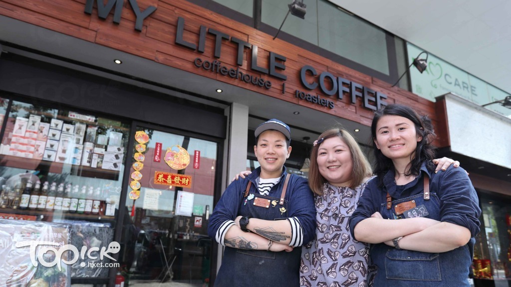 Zita（左）是My Little Coffee於尖東所聘的首個弱聽員工，失聰的阿靚（右）未幾加入。