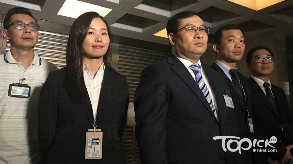 沙田警區助理指揮官（刑事）陳昕於判刑後會見傳媒。