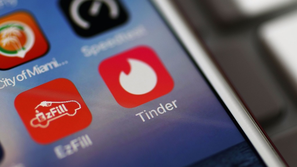 Tinder等約會Apps愈來愈流行。（法新社資料圖片）