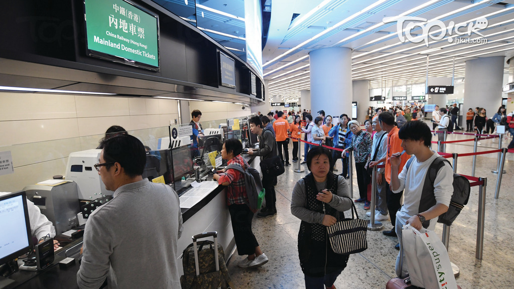 西九龍站設23個售票櫃位。（經濟日報資料圖片）
