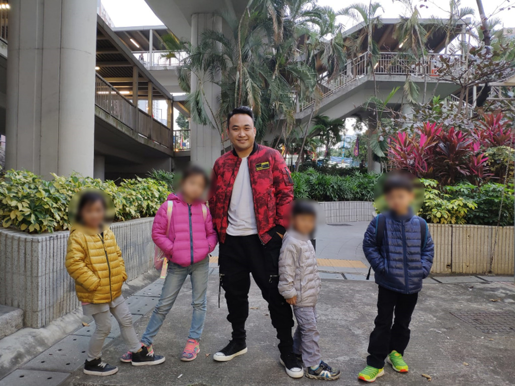 Maggie離世後，Kenji只想好好照顧4名子女，令他們回復正常生活。（照片由受訪者提供）