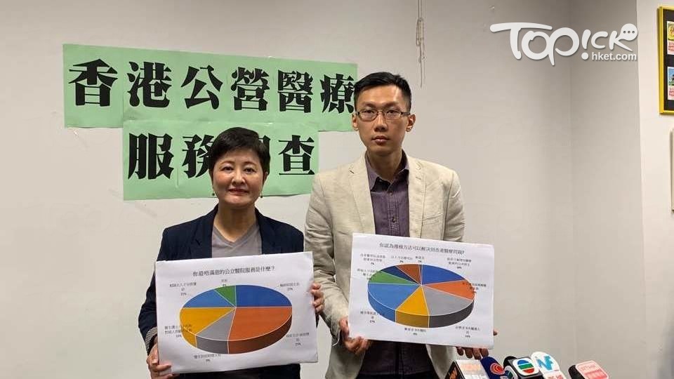 袁海文（右）認為政府應從多方面入手，避免公營醫療人員大幅流失至私營系統。(譚栢妍攝)