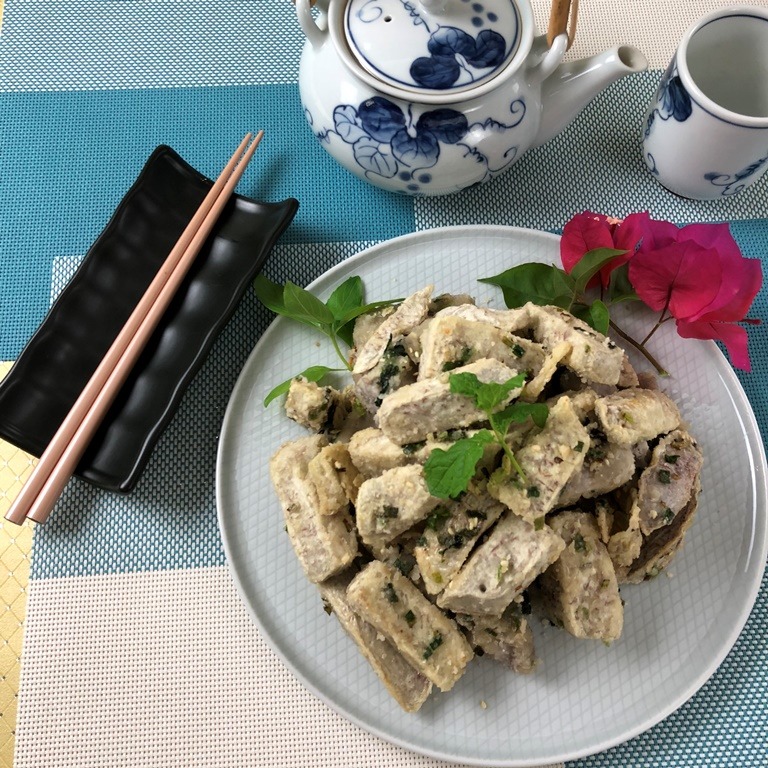 這是張媽媽第一個上傳的菜式：反沙芋，反應不俗。（被訪者提供）