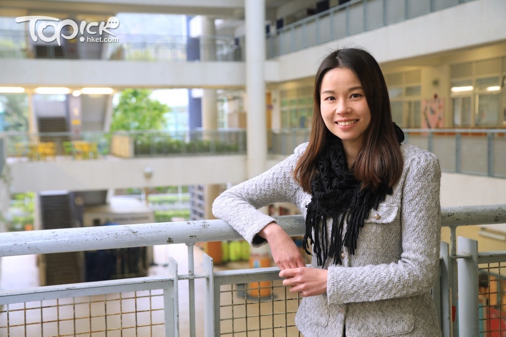 浸大附屬學校王錦輝中小學的中學部助理校長（學務）廖詠琪表示，校方欲取錄主動學習、富陽光氣息的學生。（曾有為攝）