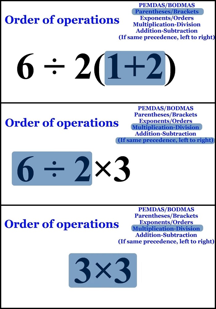 只要按照數學規則計算，就會得出答案為「9」。(影片截圖)