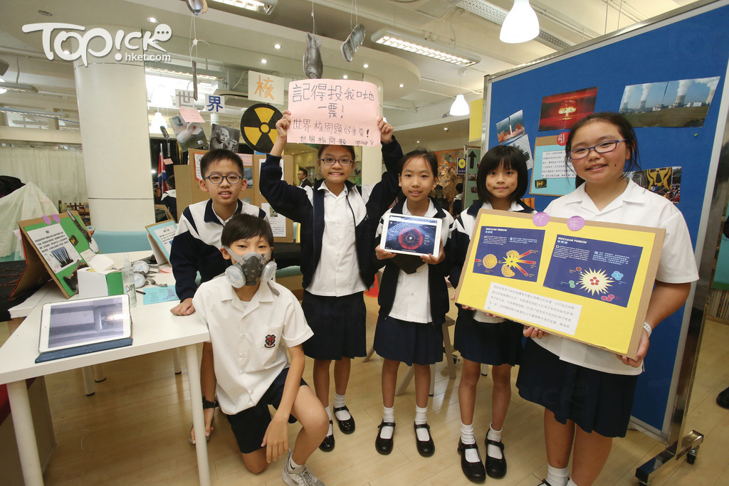 學生於增潤學習周展示他們的學習成果。（湯炳強攝）