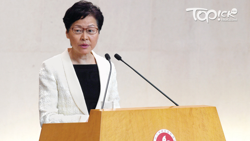 行政長官林鄭月娥今早出席行會前見記者。（曾耀輝攝）