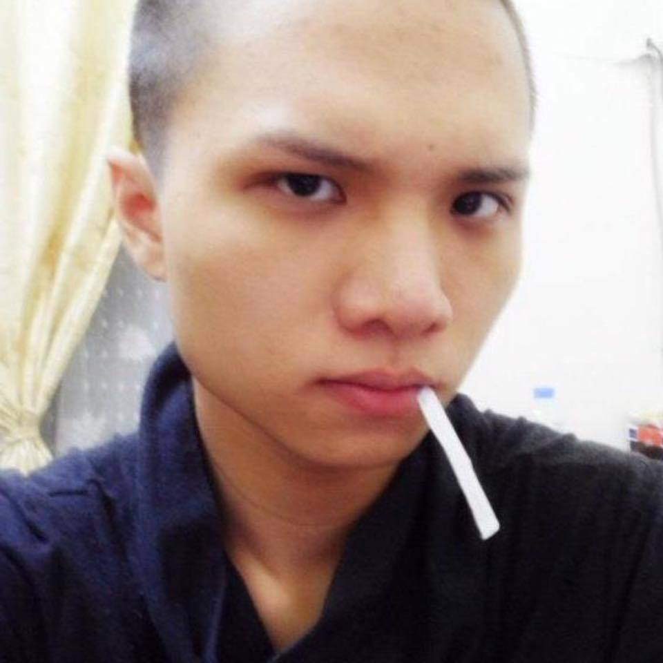 小A辣當兵時的模樣非常剛陽的男性打扮。（圖片來源︰小A辣 facebook）
