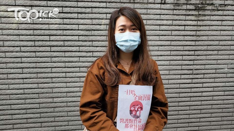 內科護士陳小姐。（陳梓蔚攝）