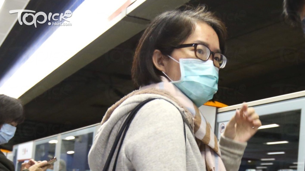乘客張小姐認為大圍站月台指示清晰。(陳靜儀攝)