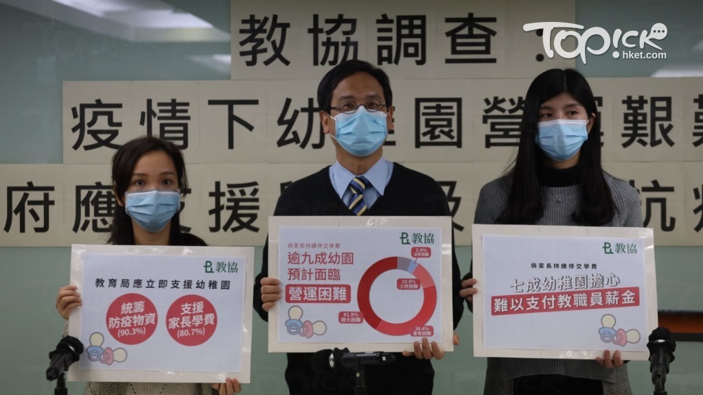 教協一項調查顯示，近7成需收取學費的幼稚園有學生停交學費或退學。（冼偉倫攝）