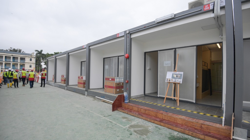 政府將以組裝合成建築法，搭建更多檢疫設施。（政府圖片）