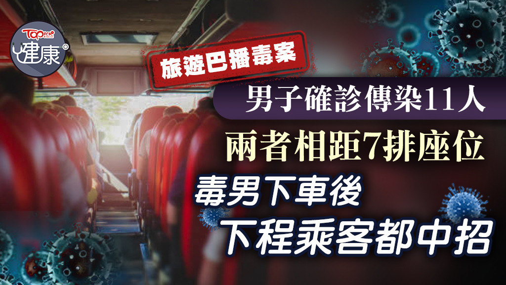 內地有確診患者在先後搭乘兩程旅遊巴及小巴後，總共造成11人感染。
