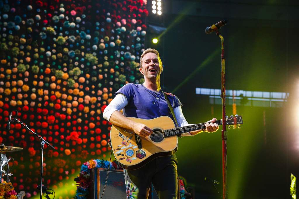 群星演唱會陣容包括Coldplay主音Chris Martin。（法新社圖片）