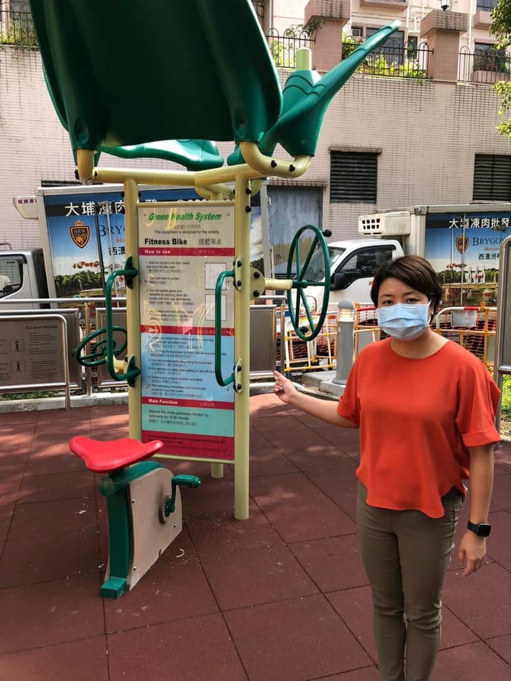 汀太路兒童遊樂場亦有健身設施，適合成人及長者使用。（圖片︰劉勇威 Lau Yung Wai ）