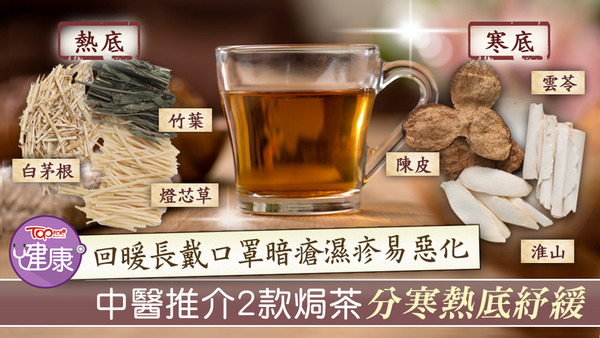 因為戴口罩而衍生出來的問題，如粉刺、暗瘡，困擾，實在令人困擾，中醫師教分寒底以不同焗茶或湯水紓緩皮膚問題。