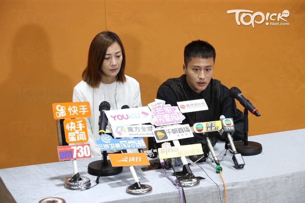 偷食主角之一朱智賢昨日已首先開記招道歉。（黃建輝攝）