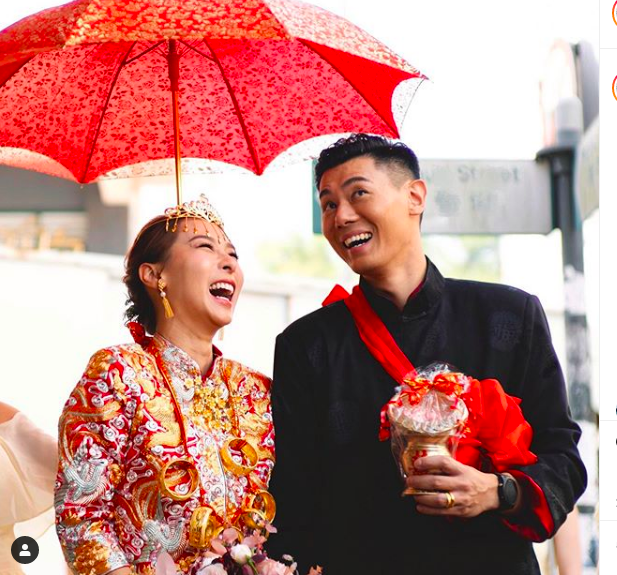 李旻芳跟黃耀英於去年結婚。