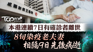 8旬染疫老夫妻相隔9日先後病逝。