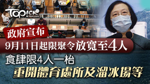 政府宣布重開所有體育處所。