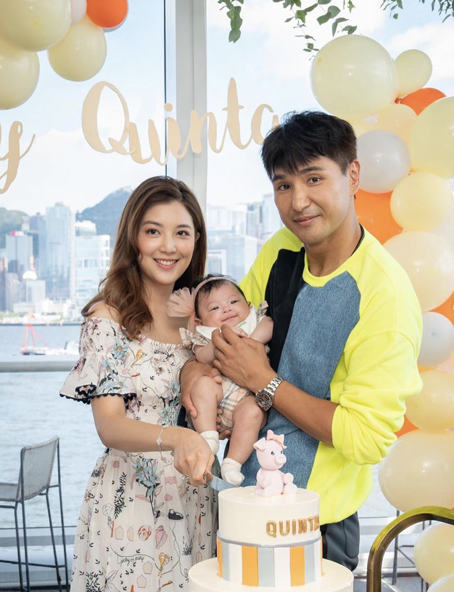 陳展鵬待女兒Quinta出生後才與媽媽分開居住。（陳展鵬IG圖片）