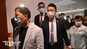 民主黨遞交辭職信。（曾耀輝攝）