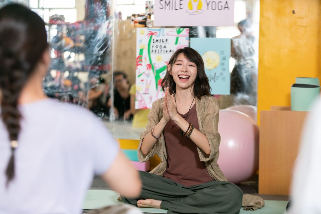 林明禎在《一秒拳王》中做大笑瑜伽的導師。