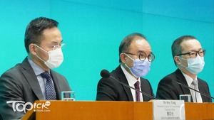 曾國衞（中）表示，沒有就境外投票設具體時間表。（林宇翔攝）